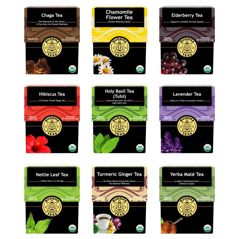 Inzet Pionier venster Organic Herbal Tea Bundle | Buddha Teas | Free Shipping